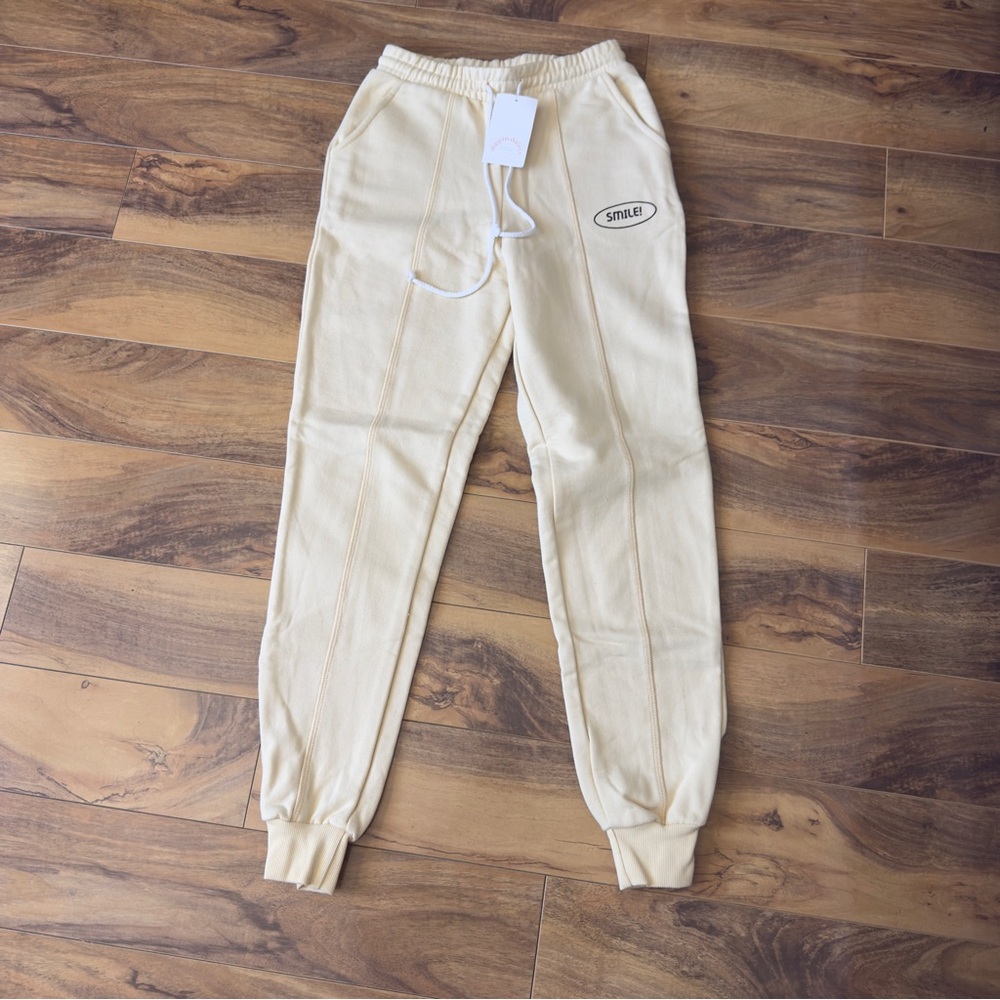 Dippin Daisys Take A Picture Love Yourself Drawstring Sweatpants Size XS NWT